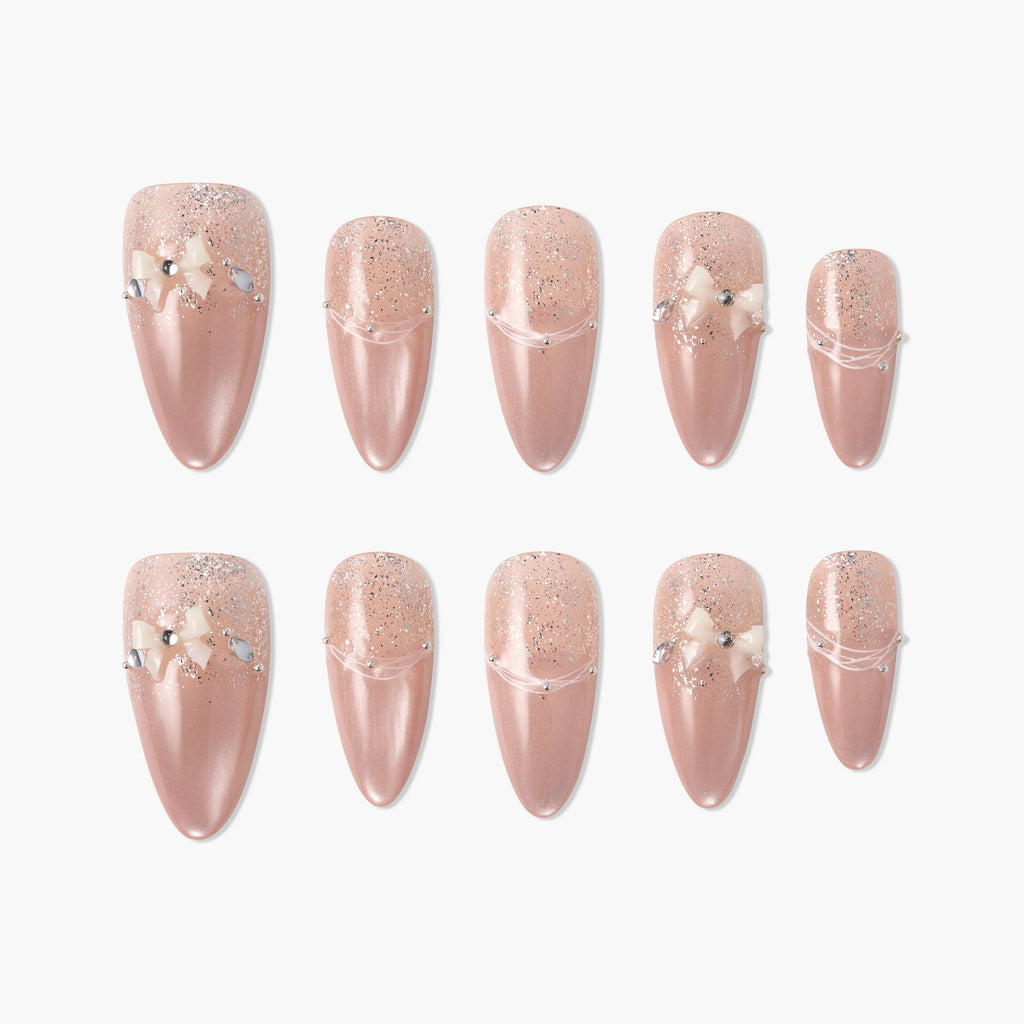 Champagne Veil Bow (Almond)